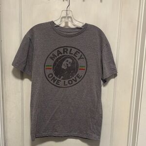 Bob Marley One Love Gray T-Shirt Medium